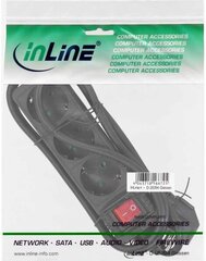 Удлинитель InLine 3 вилки, 5 м, черный цвет цена и информация | Удлинители | 220.lv