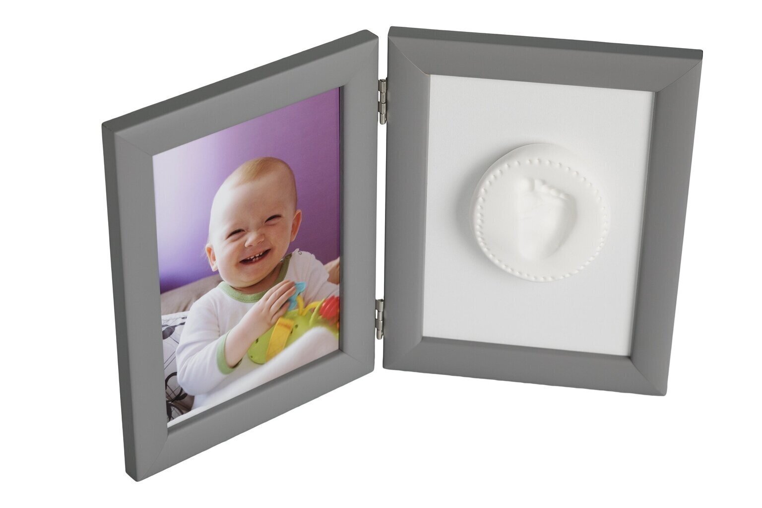 Rāmja un māla komplekts Baby HandPrint, pelēks цена и информация | Mazuļa nospiedumi | 220.lv