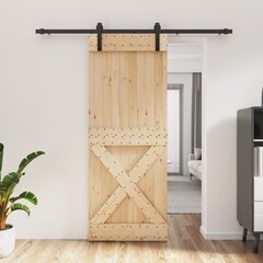 Bīdāmās durvis vidaXL 80x210 cm цена и информация | Межкомнатные двери | 220.lv