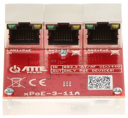 КОММУТАТОР POE XPOE-3-11A 3-ПОРТОВЫЙ ATTE цена и информация | Коммутаторы (Switch) | 220.lv