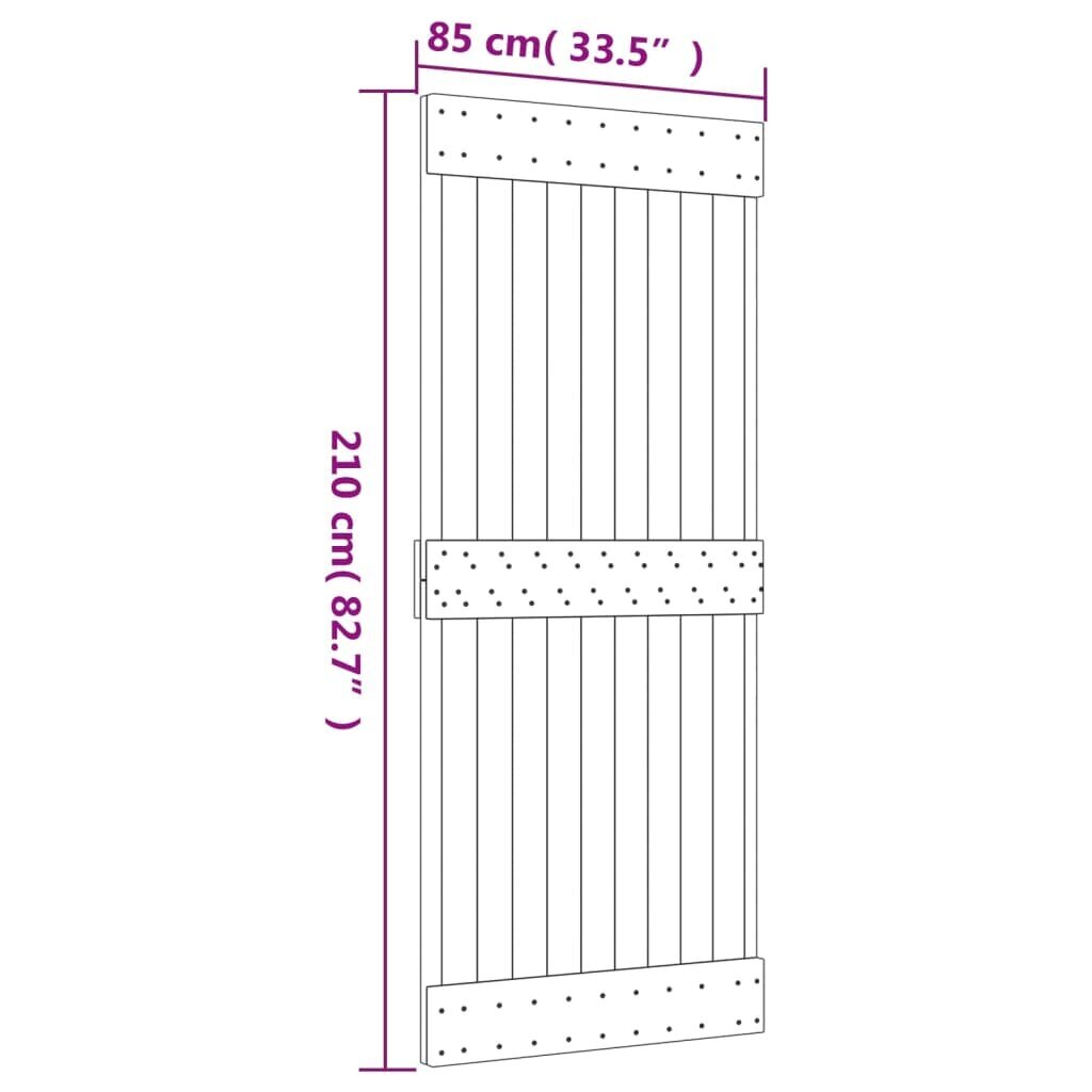 Bīdāmās durvis vidaXL 85x210 cm cena un informācija | Iekšdurvis | 220.lv