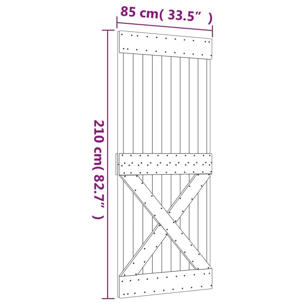 Bīdāmās durvis vidaXL 85x210 cm цена и информация | Iekšdurvis | 220.lv