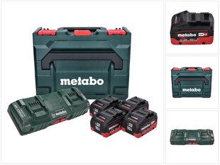 Аккумулятор Metabo, 18 В, 4 штуки, с двойным зарядным устройством цена и информация | Шуруповерты, дрели | 220.lv