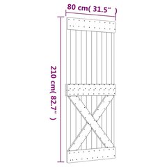 Bīdāmās durvis vidaXL 80x210 cm cena un informācija | Iekšdurvis | 220.lv