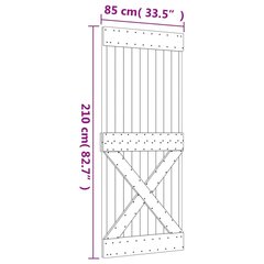 Bīdāmās durvis vidaXL 85x210 cm цена и информация | Внутренние двери | 220.lv