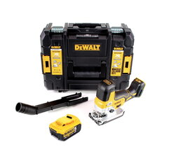 Аккумуляторный лобзик DeWalt DCS 335 NT 18 В + 1х аккумулятор 5,0 Ач TSTAK - без зарядного устройства цена и информация | Пилы, циркулярные станки | 220.lv