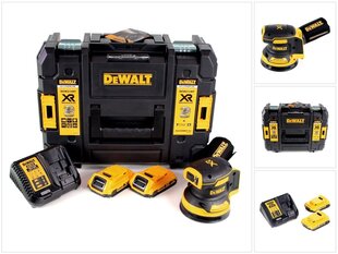 Аккумуляторная орбитальная шлифмашина DeWalt DCW 210 D2 18 В, 12 000 об/мин, 125 мм + 2х аккумулятора 2,0 А·ч + 1х быстрозарядное устройство TSTAK цена и информация | Шлифовальные машины | 220.lv