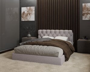 Queen gulta, 180x200cm, pelēka cena un informācija | Gultas | 220.lv