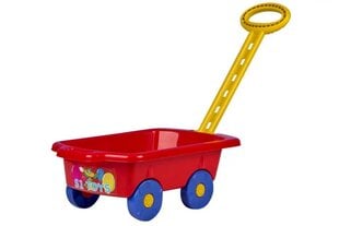 Ratiņi ar rokturi, krāsa: sarkana cena un informācija | Rotaļlietas zīdaiņiem | 220.lv