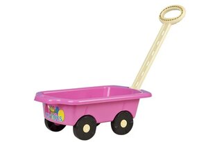 Ratiņi ar rokturi, krāsa: rozā cena un informācija | Rotaļlietas zīdaiņiem | 220.lv