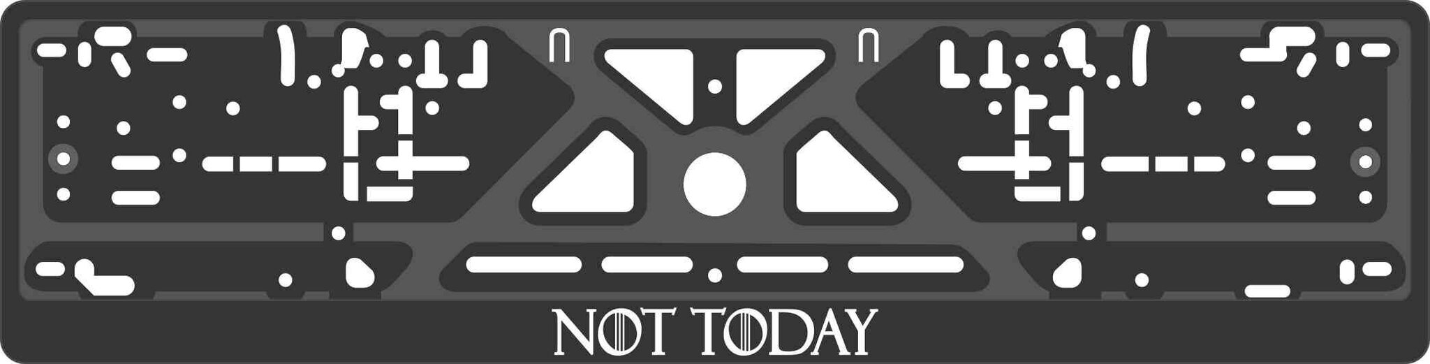 Numura zīmes turētājs - "Not Today" Virbantė 520 x 110 mm, 1gab. cena un informācija | Auto piederumi | 220.lv
