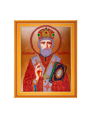 Dimantu mozaīkas komplekts uz rāmja TM Varvikas Icon of Saint Nicholas LGP024e, 40x50 cm cena un informācija | Dimantu mozaīkas | 220.lv