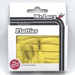 Mr.Lacy Flatties плоский шнур, желтый, 130 см цена и информация | Для ухода за обувью и одеждой | 220.lv