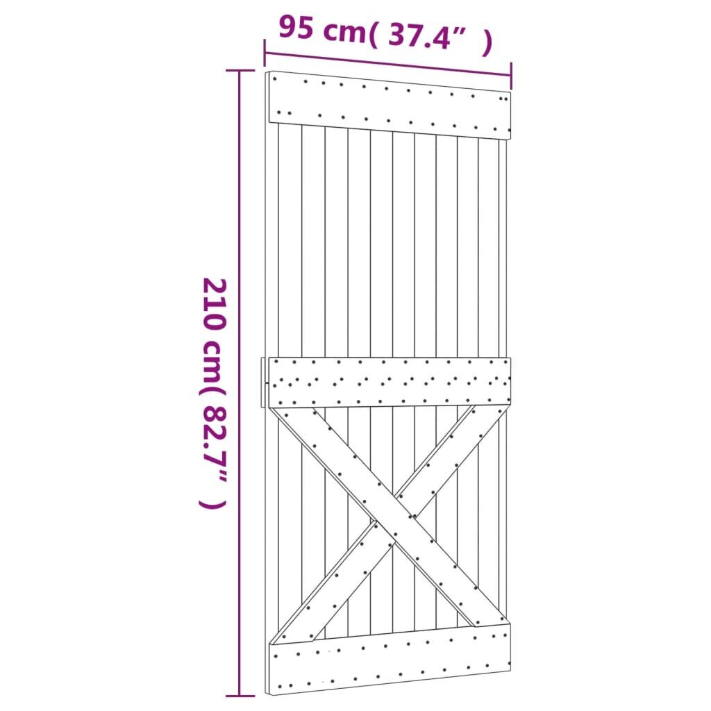 Bīdāmās durvis vidaXL 95x210 cm цена и информация | Iekšdurvis | 220.lv