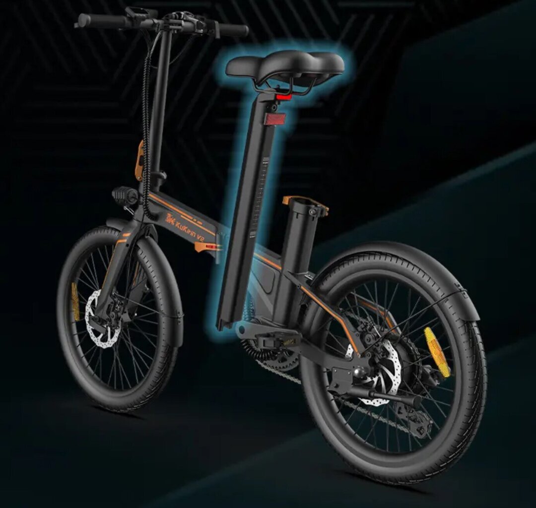 Elektriskais velosipēds KuKirin V2, 20", melns, 250W, 7,5Ah cena un informācija | Elektrovelosipēdi | 220.lv