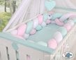 Pīts gultas aizsargs My Sweet Baby, balts/rozā/piparmētru цена и информация | Bērnu drošības preces | 220.lv