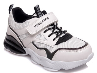 Ikdienas apavi zēniem Weestep, balti/melni cena un informācija | Sporta apavi bērniem | 220.lv