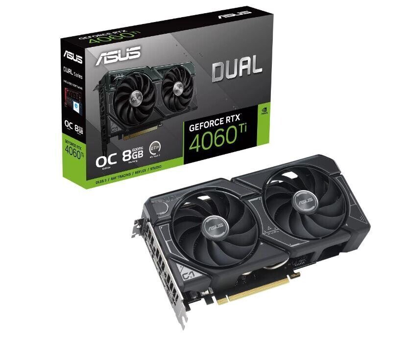 Asus Dual GeForce RTX 4060 Ti OC Edition 8GB GDDR6 DUAL-RTX4060TI-O8G цена и информация | Videokartes (GPU) | 220.lv