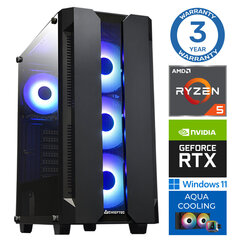 Компьютер INTOP AQUA Ryzen 5 7600X 32GB DDR5 1TB SSD M.2 NVME+2TB RTX3060 12GB WIN11Pro цена и информация | Стационарные компьютеры | 220.lv