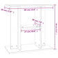 Akvārija statīvs vidaXL, 60x30x60 cm, pelēks cena un informācija | Akvāriji un aprīkojums | 220.lv