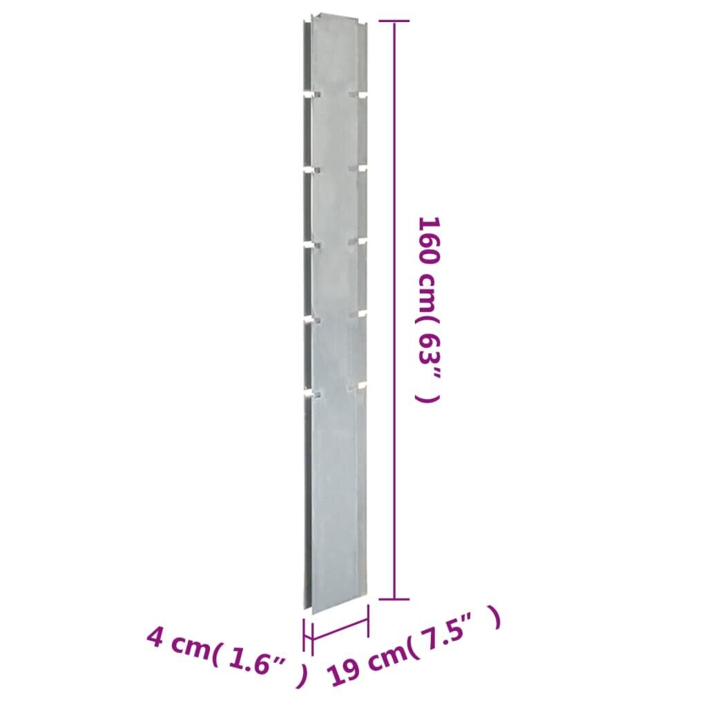 30 gab. Dārza žoga stabi vidaXL, 160 cm cena un informācija | Žogi un piederumi | 220.lv