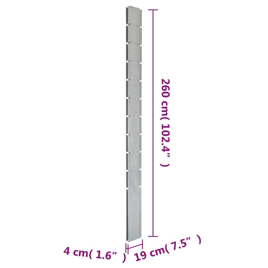 30 gab. Dārza žoga stabi vidaXL, 260 cm цена и информация | Žogi un piederumi | 220.lv