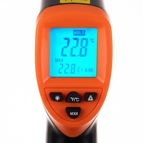 Lāzera termometrs - pirometrs Home&Living цена и информация | Mitruma, temperatūras, pH, ORP mērītāji | 220.lv