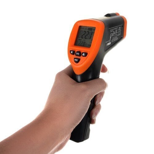 Lāzera termometrs - pirometrs Home&Living cena un informācija | Mitruma, temperatūras, pH, ORP mērītāji | 220.lv