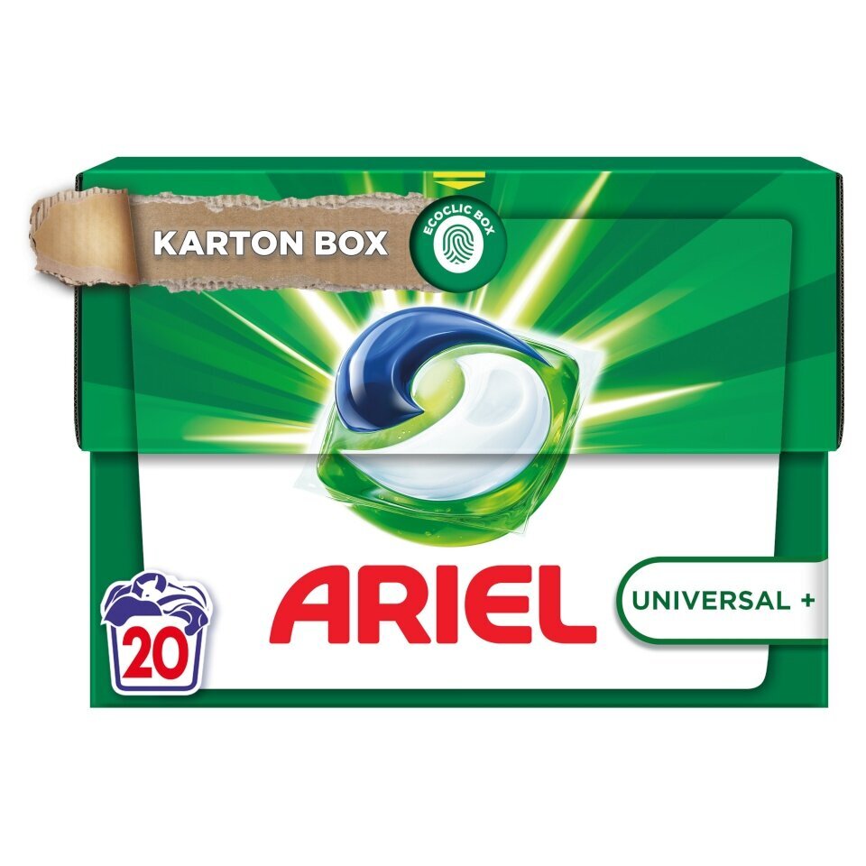 Ariel All-in-1 PODs Universal Mazgāšanas Kapsulas, 20 Mazgāšanas Reizēm цена и информация | Veļas mazgāšanas līdzekļi | 220.lv