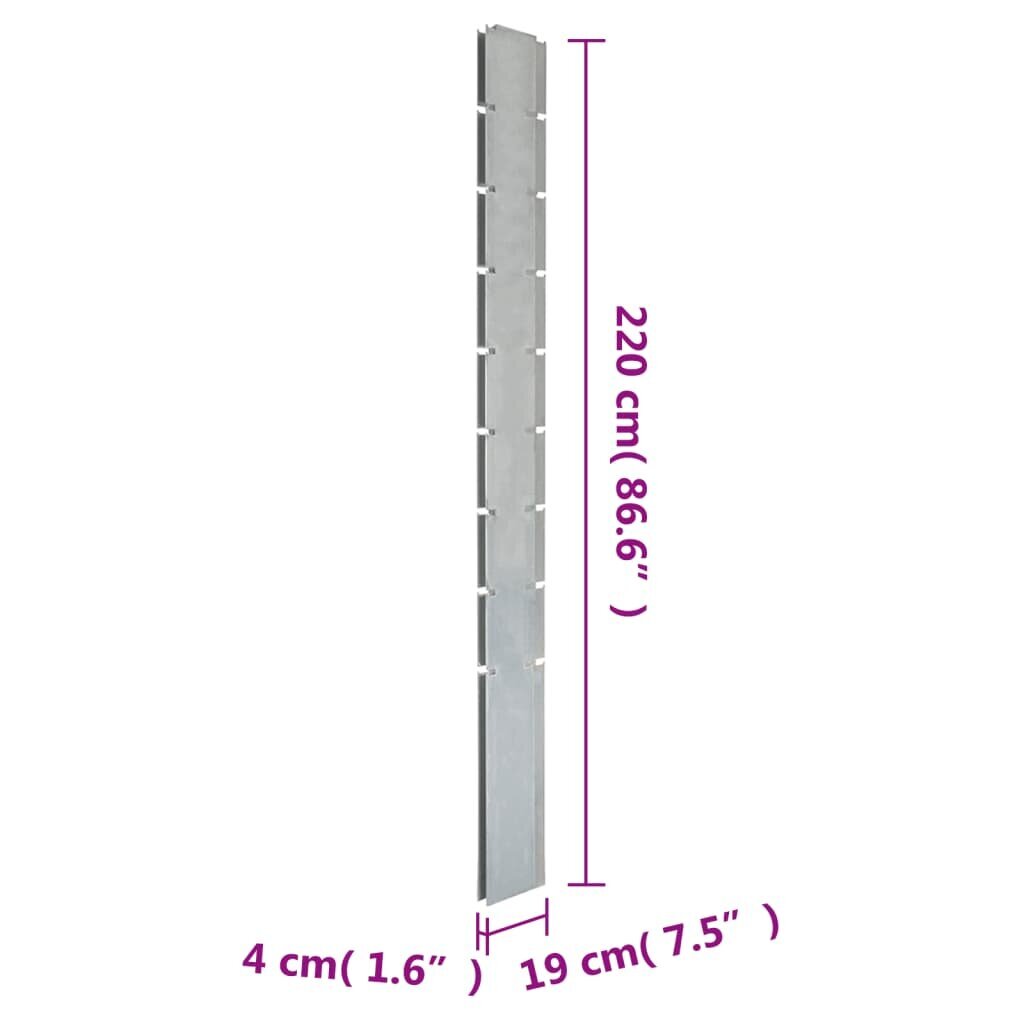 40 gab. Dārza žoga stabi vidaXL, 220 cm цена и информация | Žogi un piederumi | 220.lv