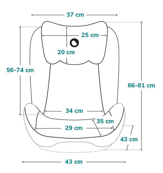 Autokrēsliņš Lionelo Hugo i-Size, 15-36 kg, Black Grey cena un informācija | Autokrēsliņi | 220.lv