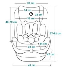 Autokrēsliņš Lionelo Hugo i-Size, 15-36 kg, Black Carbon cena un informācija | Autokrēsliņi | 220.lv