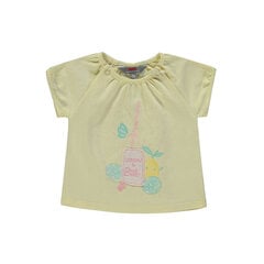 Блузка для девочек с короткими рукавами, желтая, Kanz цена и информация | Футболка для малышки фуксия | 220.lv