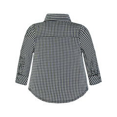 Krekls ar garām piedurknēm zēniem, melns/balts cena un informācija | Zēnu krekli | 220.lv