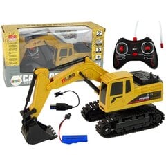 Ekskavators R/C 1:24 dzeltens цена и информация | Игрушки для мальчиков | 220.lv