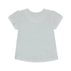 Блузка с короткими рукавами для девочек, белый, Kanz цена и информация | Футболка для малышки фуксия | 220.lv