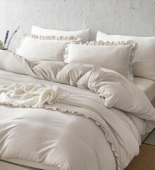 Комплект постельного белья Ruffle Decor (168x229 см), 3 части, бежевый цена и информация | Постельное белье | 220.lv