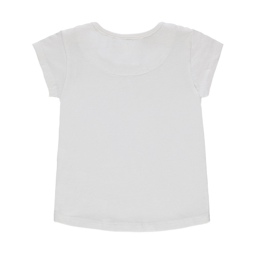 T-krekls ar īsām piedurknēm meitenēm, balts cena un informācija | Krekli, bodiji, blūzes meitenēm | 220.lv