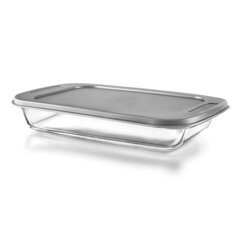 Стеклянная форма с крышкой, 1,6 л. цена и информация | Формы, посуда для выпечки | 220.lv