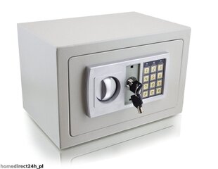 Mēbeļu seifs ar elektronisko slēdzeni, 31x20x22 cm, pelēks cena un informācija | Seifi | 220.lv
