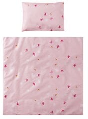 Lorelli gultas veļas komplekts Eva Butterflies Pink, 75x75 cm, 5 daļu cena un informācija | Bērnu gultas veļa | 220.lv