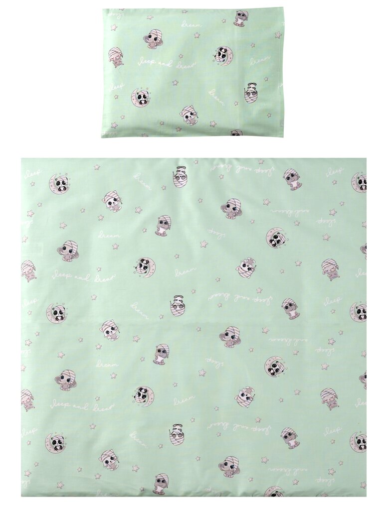 Lorelli gultas veļas komplekts Eva Friends Green, 75x75 cm, 5 daļu cena un informācija | Bērnu gultas veļa | 220.lv