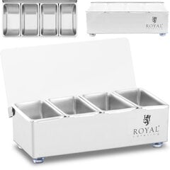 Royal Catering bārmeņu konteiners, 4x0,4L cena un informācija | Trauki pārtikas uzglabāšanai | 220.lv