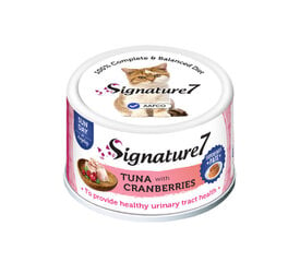 Signature7 Pate kaķiem ar tunci un dzērvenēm, 80g cena un informācija | Konservi kaķiem | 220.lv