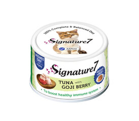 Signature7 Pate kaķiem ar tunci un godži ogām, 80g cena un informācija | Konservi kaķiem | 220.lv