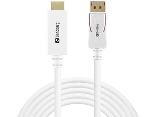 Sandberg 509-16 DisplayPort 1.4-HDMI 4K60Hz 2m цена и информация | Кабели и провода | 220.lv