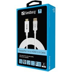 Sandberg DisplayPort.HDMI, 2 m цена и информация | Кабели и провода | 220.lv