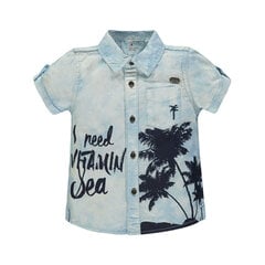 Рубашка для мальчиков Kanz, белая/синяя цена и информация | Рубашки для мальчиков | 220.lv