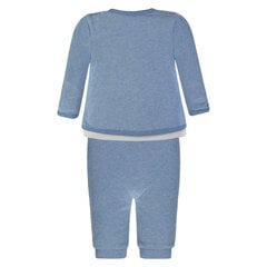 Trīsdaļīgs komplekts zēniem, zils/balts cena un informācija | Apģērbu komplekti jaundzimušajiem | 220.lv