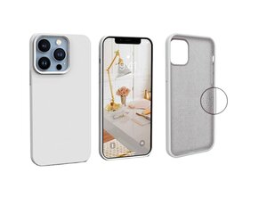 iPhone 15 Pro Max silikona maciņš, pelēkā krāsā cena un informācija | Telefonu vāciņi, maciņi | 220.lv